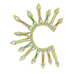 Green hue hair accessorie for rhythmic gymnastics