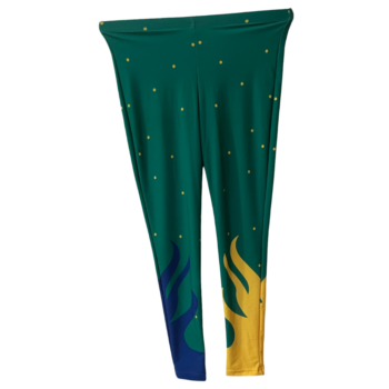 Comfort Lucky Break Stretchable Yoga Leggings – Fiery Print, Flat-Stitch Ankle Finish