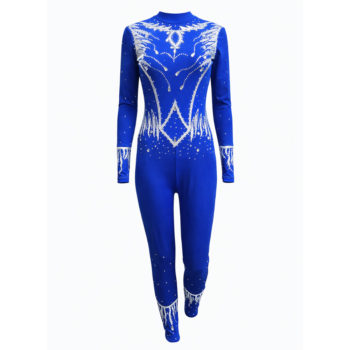 Exclusive Blue Shining Sapphire Unitard For Rhythmic Gymnastics, Yoga, Figure Skating, Aerial & Dance