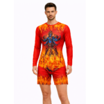 Unisex Jwala Narasimha Leotard with shorts for yoga,  Devotional Performance & Dance yoga