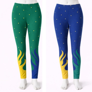 Comfortable, Stretchable Stroke of Luck Yoga Leggings – Two Fiery Colour Option