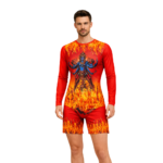 Unisex Jwala Narasimha Leotard with shorts for Yoga, Devotional Performance & Dance