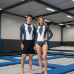 Cozy Amber Short Sleeve Unitard For Acrobatics, Aerobics & Aeria