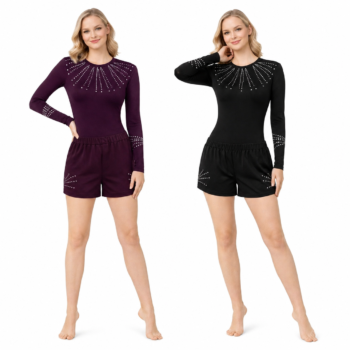 Angelic Child Gymnastics Leotard with Shorts for Girls