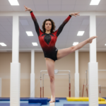 Red & Black Full Sleeves Radiant Hue Leotard For Gymnastics,Yoga ,Mallkhamb & Aerial