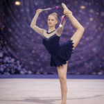 Navy Blue Star choice rhythmic gymnastics leotard